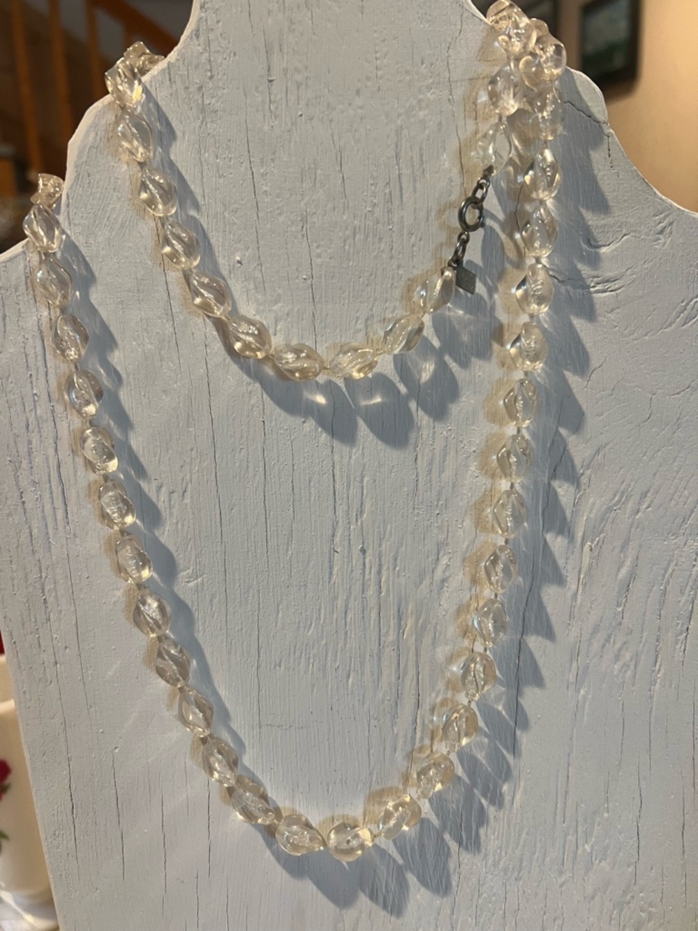 Sarah Coventry Clear Beaded Women's Necklace - Elegant Transparent Strand